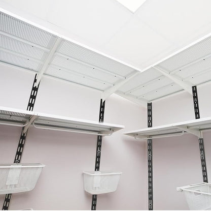 12 Pack 47 Inch Dual Track Upright Wall Shelving System Shelf Bracket Twin Slot Shelf Rail Twin Track Upright Heavy Duty Support System for Pantries, Linen Closets, Laundry Rooms (Black)