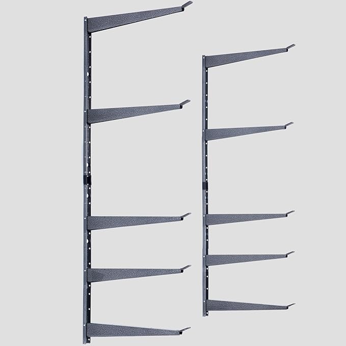 Delta Heavy Duty Lumber Storage Rack Cycle, Holds Up to 800 lbs - Easy to Install Wood Storage Rack with Fully Adjustable Arms - Steel Construction Storage Solution for Garage, Basement & Pantry