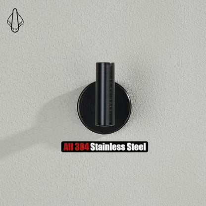 JQK Bathroom Towel Hook Oil Rubbed Bronze, 304 Stainless Steel 0.8mm Coat Robe Clothes Hook for Bathroom Kitchen Garage Wall Mounted (Pack of 2), TH100-ORB-P2