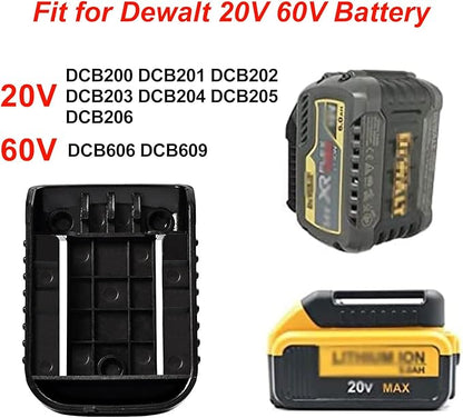 20pas Tool Holders and Battery Holder for Dewalt 20v Wall Mount Hanger Battery Drill Tool Storage Shelf for Milwaukee M18 (Black)