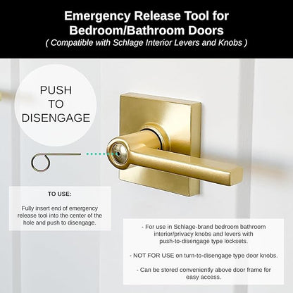 Schlage M504-271 Interior Bedroom Bathroom Emergency Door Lock Key Pin 5 Pack