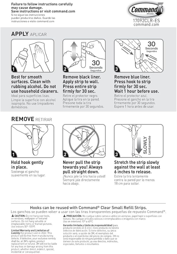 Command Small Clear Oval Hooks, 2 Wall Hook and 4 Strips, Damage-Free Hanging with Adhesive, No Tools Great for Hanging Home and Room Decor, Holds up to 1 lb