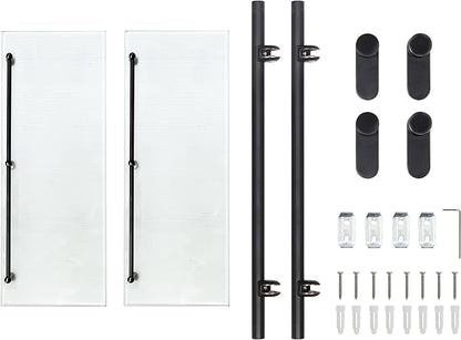 Double Wall Glass Shelf with Pre-Installed Rail - Rubbed Bronze - Oval Series - 5 Year Warrantee