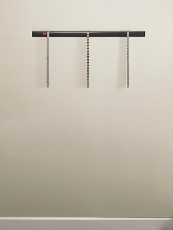 Rubbermaid FastTrack Garage 25" Upright with Extension, Extendable, Mount Into FastTrack Garage Rail, Garage Organization System (Pack of 3)