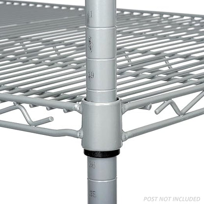 Nexel Wire Shelf, Silver Epoxy Finish, 18"W x 36"L
