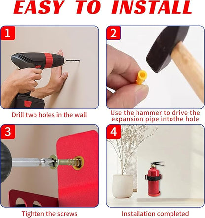 Fire Extinguisher Mount(for 2.5LBS),Compatible with 2.5 Pound Fire Extinguishers,Wall Mounted Fire Extinguisher Bracket,Ideal for Home,Car,RV,Truck