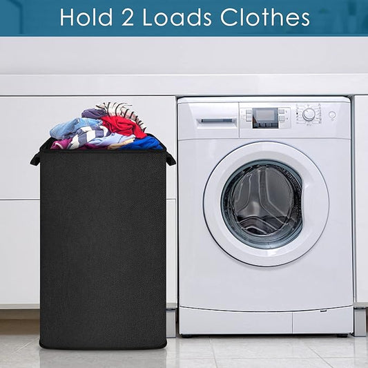 SNIGJAT Large Laundry Hamper, Tall Laundry Hamper with Sturdy Handles, Hampers for Laundry, Rectangular Dirty Clothes Hamper for Bedroom, Extra Large Laundry Basket for Clothes Toys, 80 L