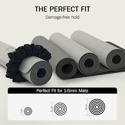Slim Panda Yoga Mat Scrunchie,Style & Cute Mat Holder,Stretchable Velvet Fabric Fit All Standard Yoga Mats (mat not included)