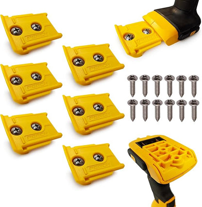 6 Pack Tool Holder for Milwaukee M18/18v Cordless Tools - Snap Fit Tool Organizer for Milwaukee Drill Holder & Wall Mount for Milwaukee Tool Holder with 12 Screws - Easy to Install, Screw in & Lock