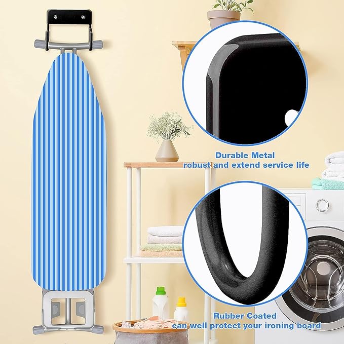 Ironing Board Wall Mount Ironing Board Hanger Wall Mount for Laundry Rooms, Black