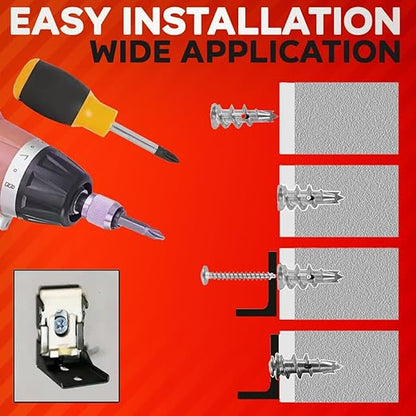20Pcs Zinc Self Drilling Drywall Anchors and Screws kit #8 x 1-1/4”- Metal Wall Anchors for Drywall Heavy Duty, Holds Upto 50lbs – No Drill Hole Required with Dry Wall Screws and Anchors