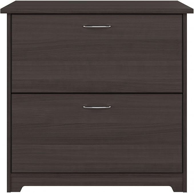 Bush Home Cabot 2 Drawer Lateral File Cabinet in Heather Gray, Home Office Chest for Letter, Legal, and A4-size Document Storage