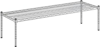 18" x 54" x 14" Chrome Wire Storage Shelf, Dunnage Rack, Commercial 1 Tier Small Shelf