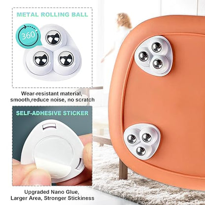 Appliance Casters - Furniture Sliders & Appliance Rollers for Kitchen, Coffee Machine, Blender, Oven - Helps Mom or Wife Easily Solve Countertop Sliding (White, 4pcs)