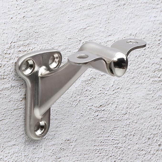 Triumph Hardware,3 Pack,3" Heavy Duty Handrail Bracket Brushed Nickel,Stair Railing Bracket