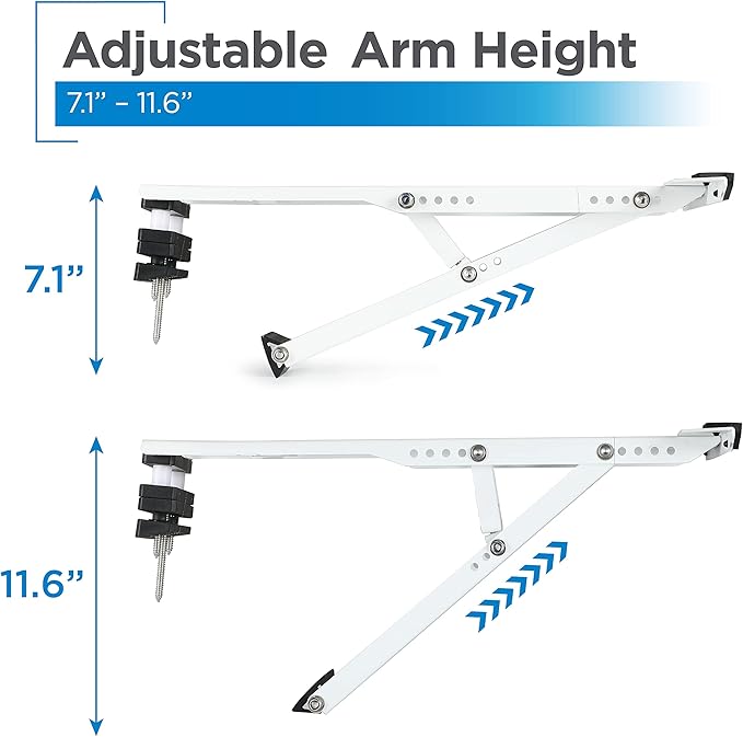Air Conditioner Support Bracket for Outdoor Window AC, Supports Units Up to 12,000 BTU & 165 Lbs., Heavy Duty Mount Suitable for Most Windows, KT-04L