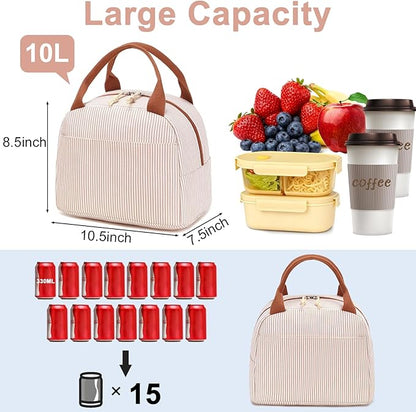 Bluboon Lunch Box for Women Cute Lunch Bag Reusable Insulated Lunch Bags Large Capacity Lunchbox Cooler for Work Picnic or Travel