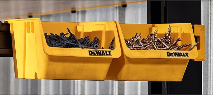 DEWALT Plastic Bins, 10lb Capacity, Workshop Storage System Compatible (DWST82813) (Pack of 8)