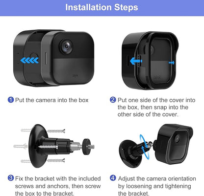 Blink Outdoor 4 (4th Gen) Wall Mount, Weatherproof Protective Cover and 360 Degree Adjustable Mounting with Blink Sync Module Outlet Mount for Blink Outdoor Indoor Security Camera (Black, 5 Pack)