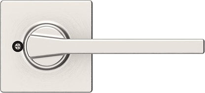 Kwikset Casey Dummy Door Handle, Single Sided Lever for Closets, French Double Doors, and Pantry, Satin Nickel Non-Turning Reversible Interior Push/Pull Lever, with Microban Protection (Pack of 2)