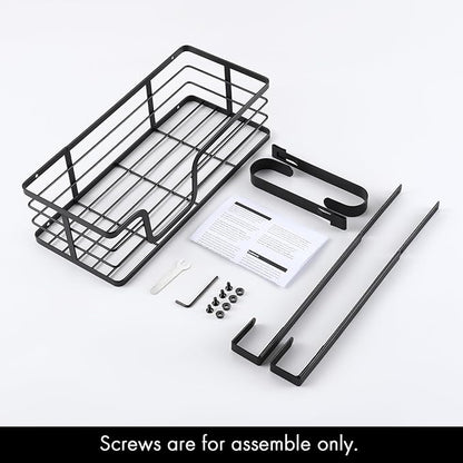 KES Ironing Board Hanger Over The Door Ironing Board Holder T Shape Fit for 1 3/8 Doors Matte Black, HIR500A-BK