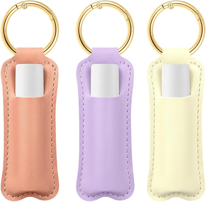 HEYSKAY Lip Balm Holder Keychain,Stocking Stuffers Gifts Lipstick Keychain Holder Compatible with Chapstick,Lipgloss Keychain