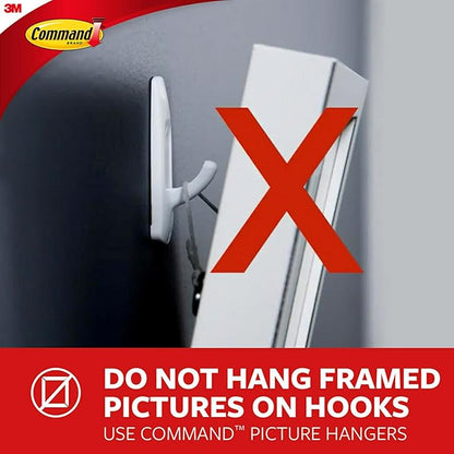 Command Clear Medium Wire Toggle Hooks, 20 Hooks and 24 Strips, Holds Up to 2 lb Each, Damage-Free Hanging for Stockings, Ornaments, Garland, Keys, Holiday Decor
