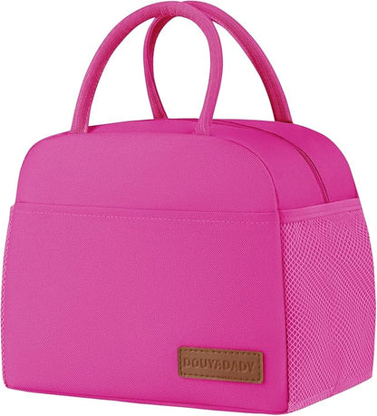 Lunch Bag Women/Men Lunch Box Women/Men (Rose Red)