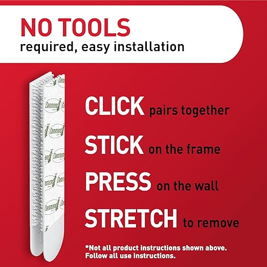 Command 15 lb & 10 lb Large and Medium Picture Hanging Strips, 2‑Pack (56 Pairs / 112 Strips), Damage‑Free Hanging Picture Hangers, Great for Home Decor, White Adhesive