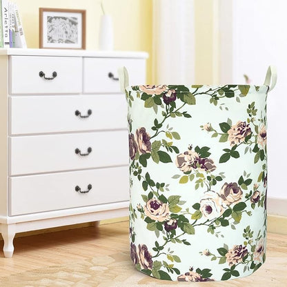 Merdes 19.7’’ Waterproof Foldable Laundry Hamper, Dirty Clothes Laundry Basket, Linen Bin Storage Organizer for Toy Collection (Laurel)