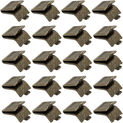 Xadnitu Adjustable Steel Pilaster Shelf Clip Support, 20pcs Bronze Galvanized Steel Shelf Brackets