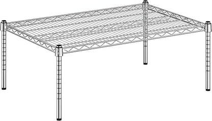24" x 36" x 14" Chrome Wire Storage Shelf, Dunnage Rack, Commercial 1 Tier Small Shelf