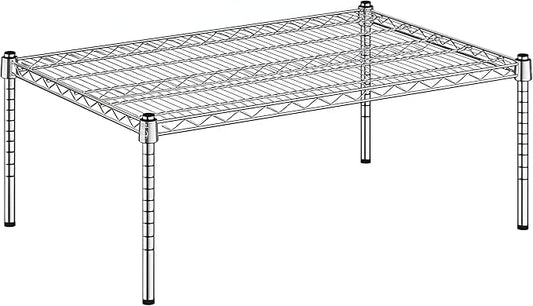 24" x 36" x 14" Chrome Wire Storage Shelf, Dunnage Rack, Commercial 1 Tier Small Shelf
