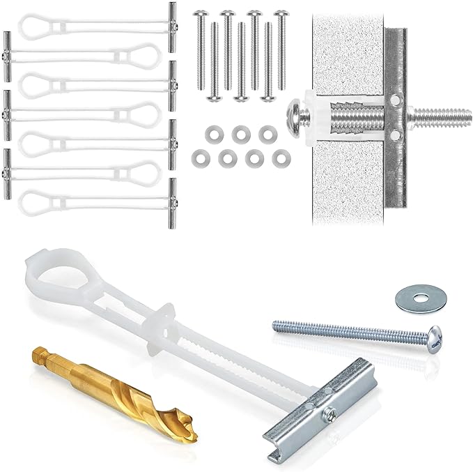 CondoMounts Universal Metal Stud Anchors | Steel | Wall Mounting | TV Mount for Metal Studs | Supports 90lbs | Elephant Anchor Kit Mounting (Steel Stud TV Mounting Kit, 8 Anchors)