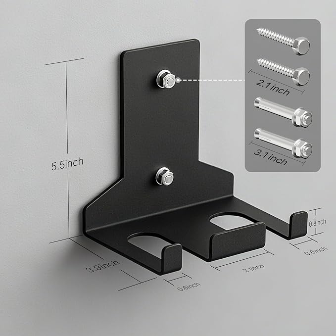 POWER GUIDANCE Olympic Barbell Hanger,Garage Gym Bar Wall Rack,Vertical Barbell Mount Rack,Space Saving Commercial or Home Gym Accessory