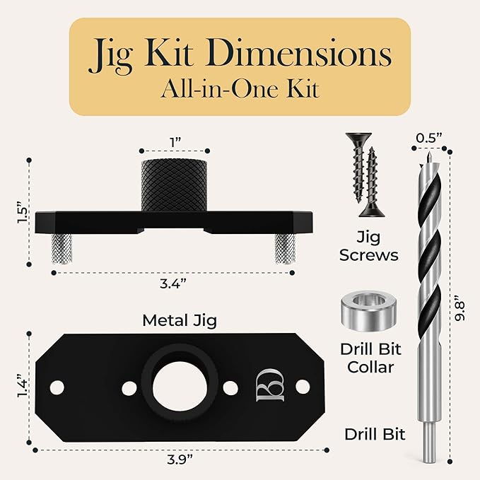 Invisible Floating Shelf Bracket 8 Inch Rod 1/2 inch Diameter Heavy Duty with Jig – Hidden Metal Mantel Mount for Wall Shelves – Floating Shelf Hardware for Bathroom, Kitchen & Living Room (4 Pack)