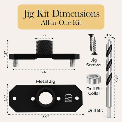 Invisible Floating Shelf Bracket 8 Inch Rod 1/2 inch Diameter Heavy Duty with Jig – Hidden Metal Mantel Mount for Wall Shelves – Floating Shelf Hardware for Bathroom, Kitchen & Living Room (4 Pack)