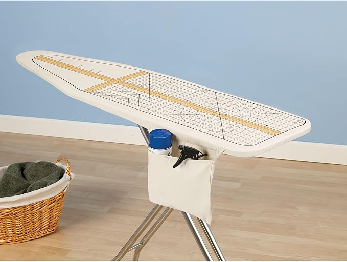 Household Essentials Deluxe Ironing Board Replacement Pad and Cover, Sewing Guide Pattern, Cream