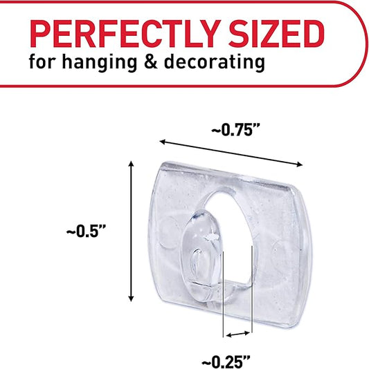 Command Clear Indoor Mini Light Clips Value Pack, 45 Clips, 54 Strips, Damage-Free String Light Hangers for Home, Room, Wall, Office, and Dorm Decor, Great for Cable Management, Holds up to 0.3 lb