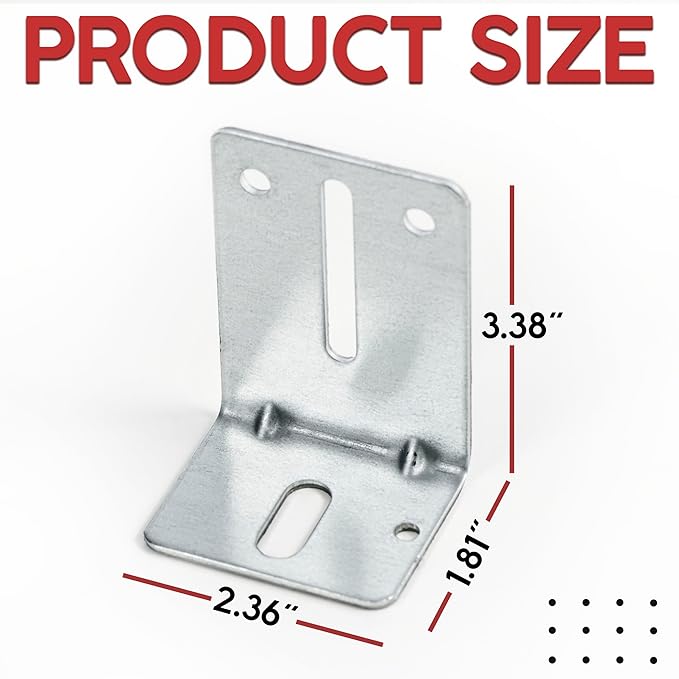 Garage Door Track Jamb Bracket J6, 4 Pack Garage Door Track Bracket, Heavy Duty Garage Door Parts for Garage Door Reinforcement