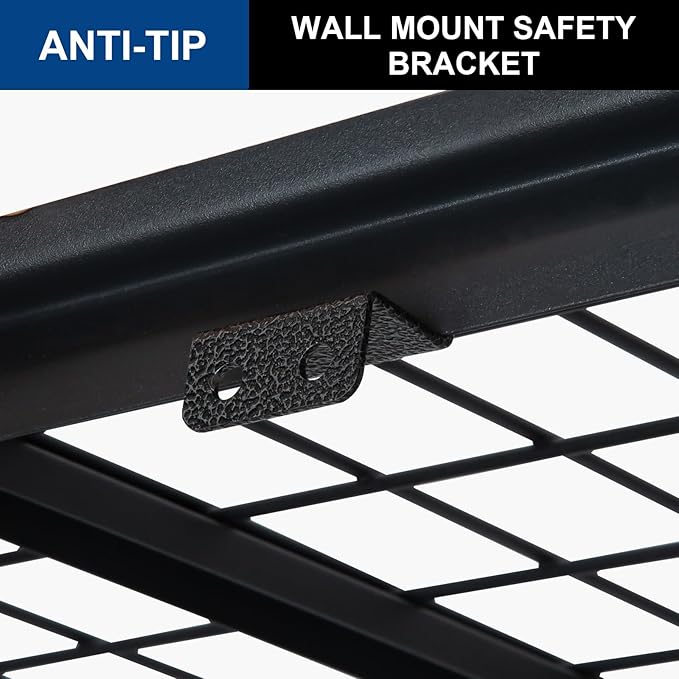 BILT HARD 4-Tier Metal Garage Storage Shelves, 46" W x 24" D x 72" H Industrial Heavy Duty Garage Shelving with Adjustable Shelf, Steel Utility Shelves for Warehouse, Workshop, Basement