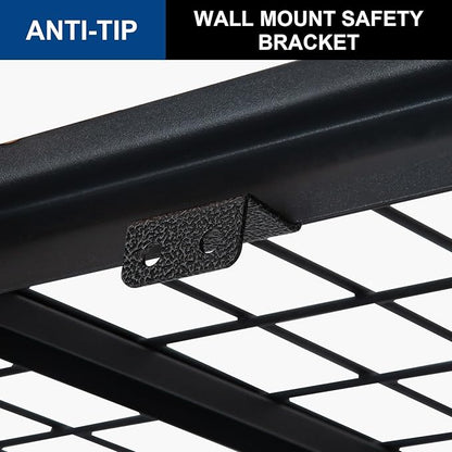 BILT HARD 4-Tier Metal Garage Storage Shelves, 46" W x 24" D x 72" H Industrial Heavy Duty Garage Shelving with Adjustable Shelf, Steel Utility Shelves for Warehouse, Workshop, Basement