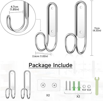 Ironing Board Hanger Wall Mount, Ironing Board Holder for T or Y Leg, Iron Board Holder Stainless Steel, Iron Board Hanger for Laundry Room, Iron Boards Hook for Wall