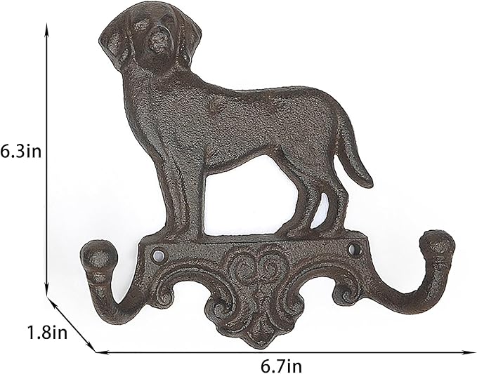 1 Pack Leash Hangers for Wall,Dog Wall Hook,Hooks for Entry Way,Vintage Towel Hooks,Cast Iron Hook