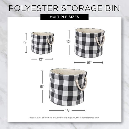 Bone Dry Pet Storage Collection Striped Paw Patch Bin, Dark Navy, Small Round