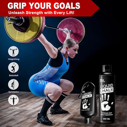 Pro Grade Liquid Chalk Mess-Free Gym Chalk for Weightlifting, Gymnastics, Rock Climbing, Dancing, Dries in Seconds| 1, 2, 4, 8, 30-Pack Options