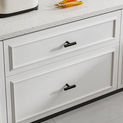 Goldenwarm 10 Pack Black Cabinet Knobs Matte Black Drawer Knobs Single Hole Cabinet Pulls Handles Door Cupboards Drawers Bedroom Furniture Handles 50mm/2in Overall Length