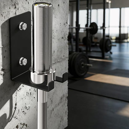POWER GUIDANCE Olympic Barbell Hanger,Garage Gym Bar Wall Rack,Vertical Barbell Mount Rack,Space Saving Commercial or Home Gym Accessory