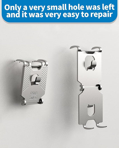 65 lb Drywall Picture Hangers Claw: 8 Pack Heavy Duty Damage Free Wall Picture Hanging Hooks - Art Mirror Photo Painting Frame Sawtooth Wire D Ring Hanger Kit for Room Office Decor