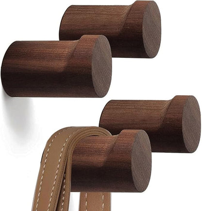 Decorative Wooden Wall Hooks and Small Cute Black Rustic Hooks Heavy Duty for Cubicle Hanging Coats,Towel,Picture,Hat,Purse,Key Hook,Plant,Dog Leashes